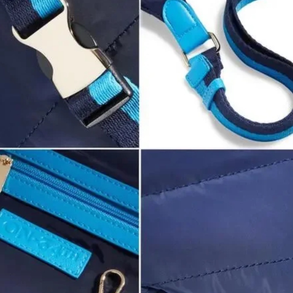NEW WOMEN’S ON 34TH Blue Nylon Notte Crossbody Sling Bag Created for Macy's - Picture 5 of 6